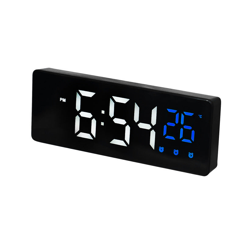 Korean Style Simple Living Room Wall Clock With Temperature Clock Bedside