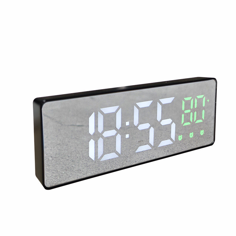 Korean Style Simple Living Room Wall Clock With Temperature Clock Bedside